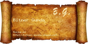 Bitner Gunda névjegykártya